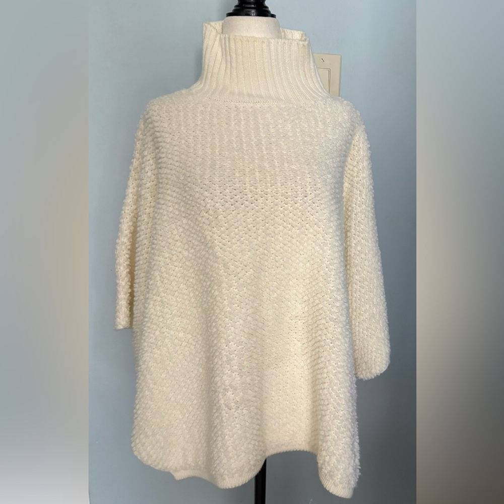 Cozy Cream Turtleneck Poncho